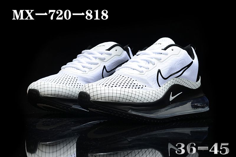 2020 Nike Air Max 720-818 White Black Running Shoes - Click Image to Close